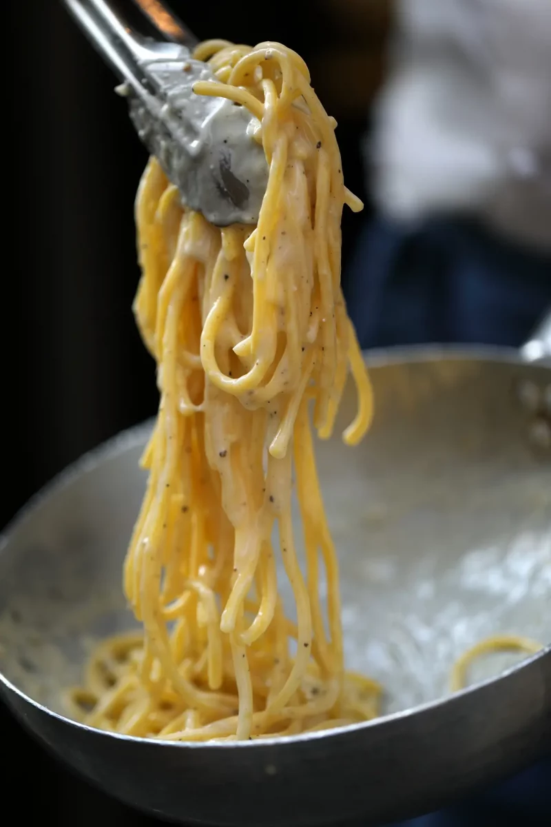 Cacio e pepe pasta in Rome Italy in Italy, Lazio, Rome